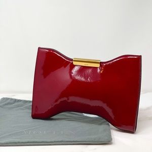 ALEXANDER MCQUEEN Patent Squeeze It Clutch Bag